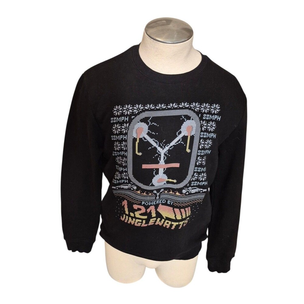 Universal VTG Back to the Future Sweatshirt Flux Capacitor Graphic Pullover sz M